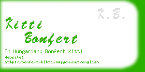 kitti bonfert business card